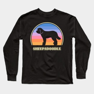 Sheepadoodle Vintage Sunset Dog Long Sleeve T-Shirt